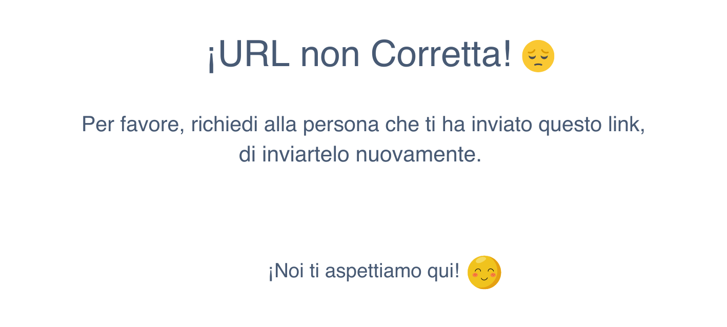 ¡URL non Corretta! 